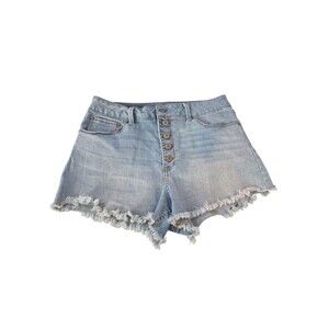 Rewash Distressed Button Fly Super High Rise Cut-Off Jeans Shorts Womens Size 11